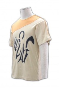 FA023 鬆身棉TEE 度身訂製 拼接撞色TEE T恤生產商